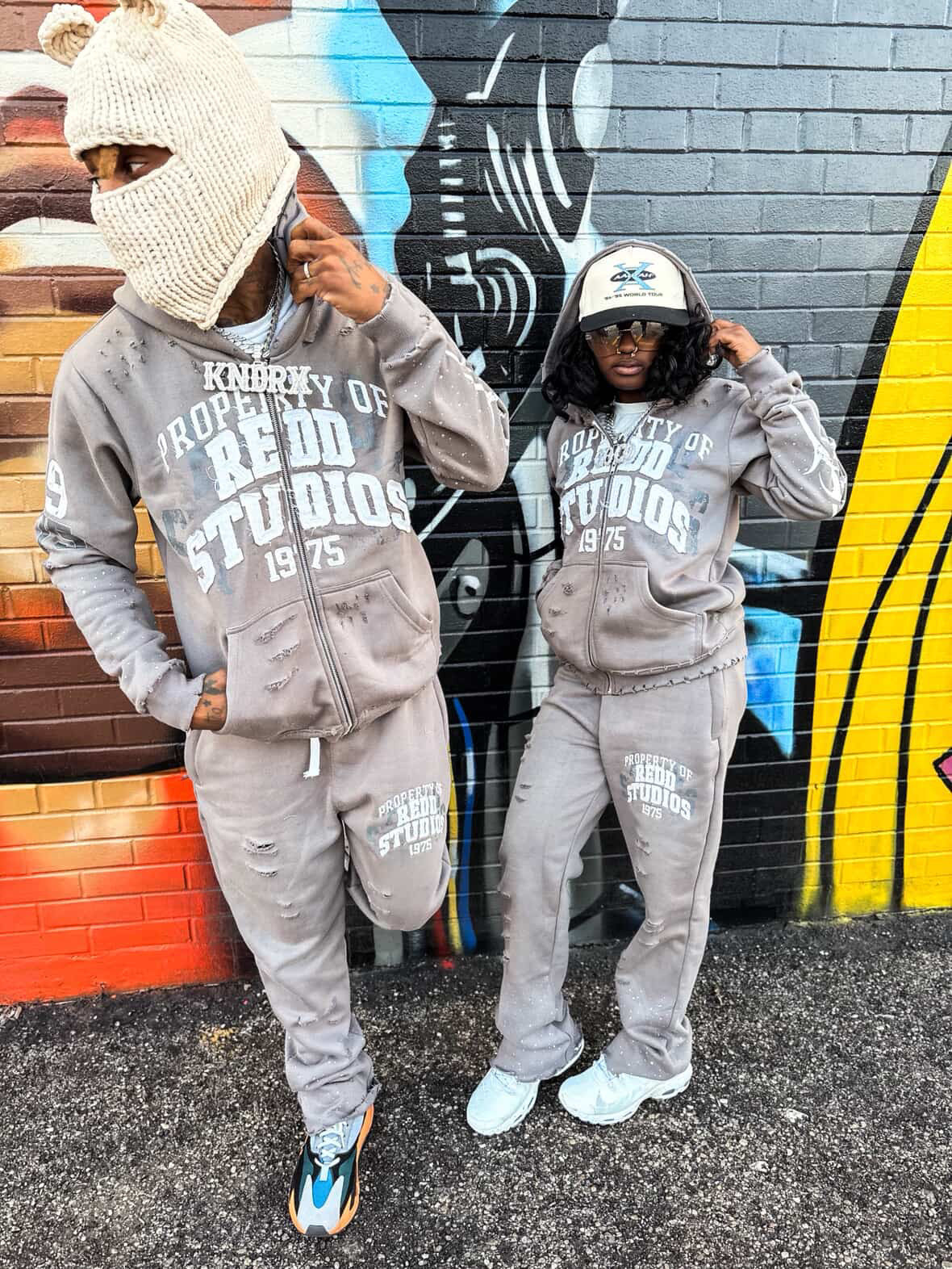Grey Redd Studios Zip Front 2-Piece Jogging Suit
