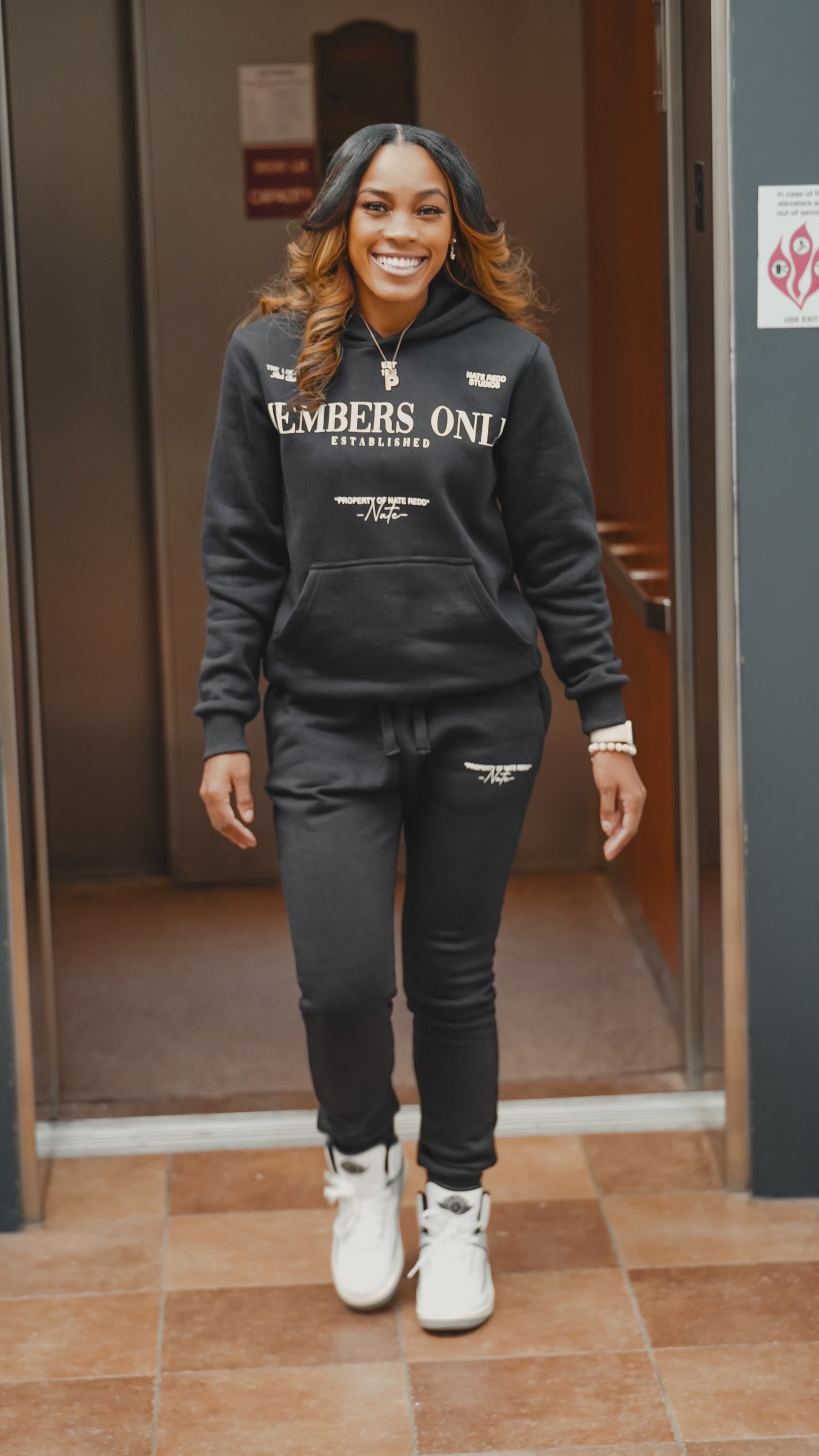 Black Women’s Hoodie Jogger Set