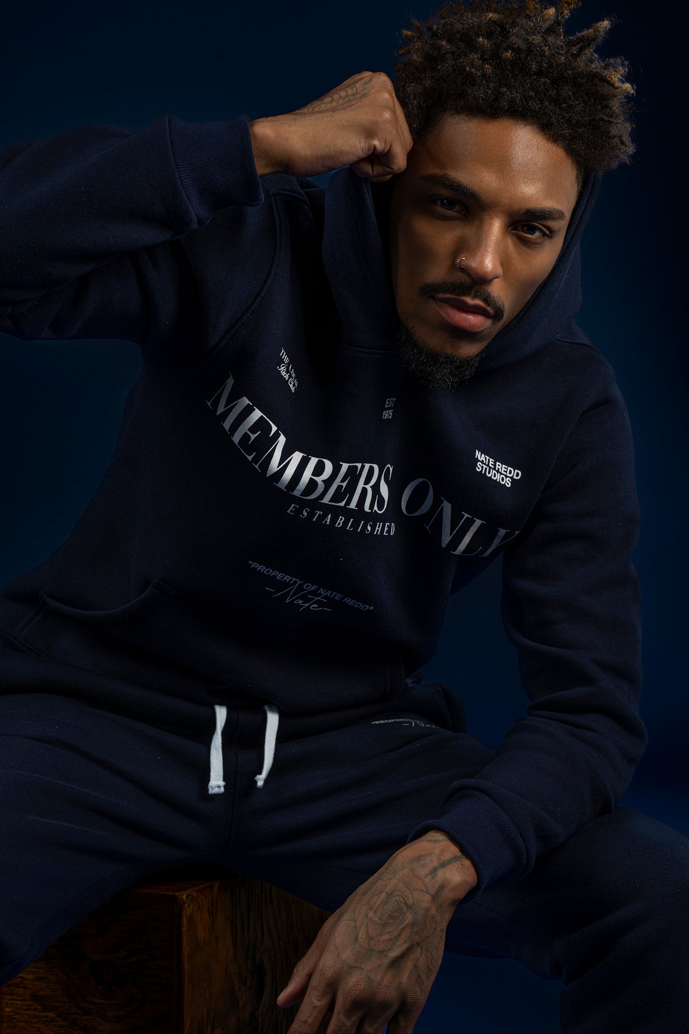 Blue Members Only Unisex Stacked Set