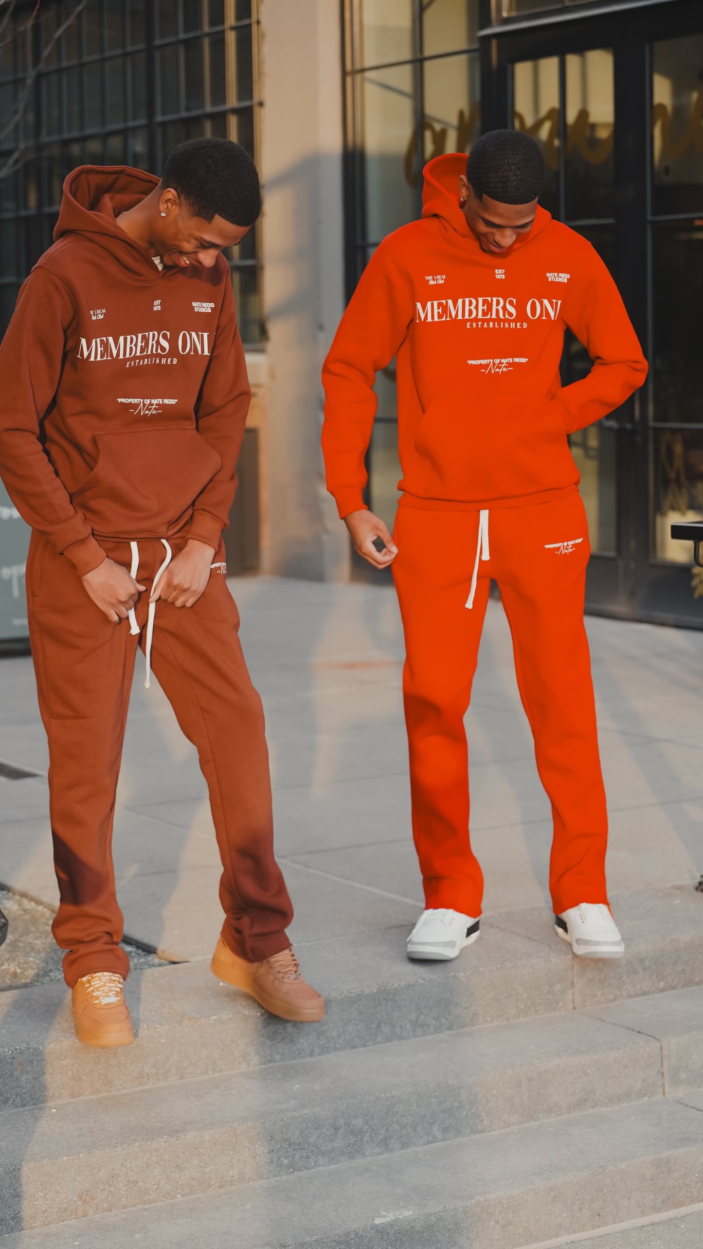 Brown Members Only Unisex Stacked Set