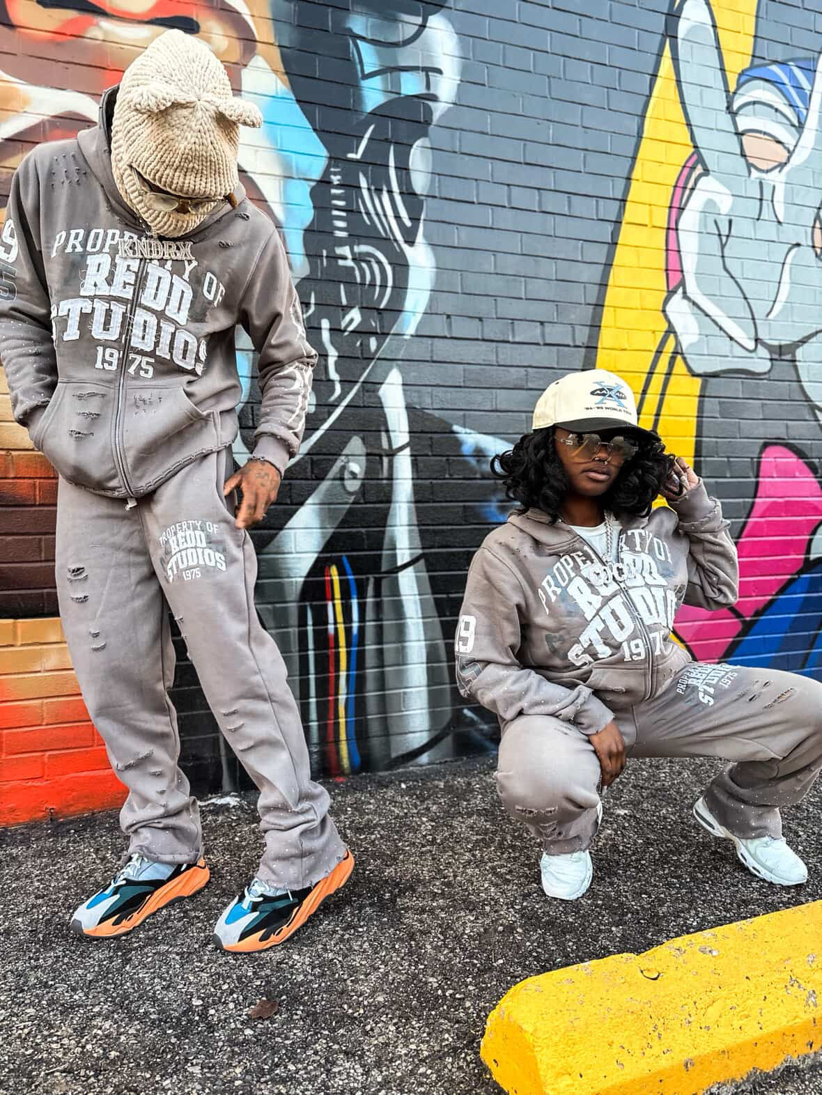 Grey Redd Studios Zip Front 2-Piece Jogging Suit