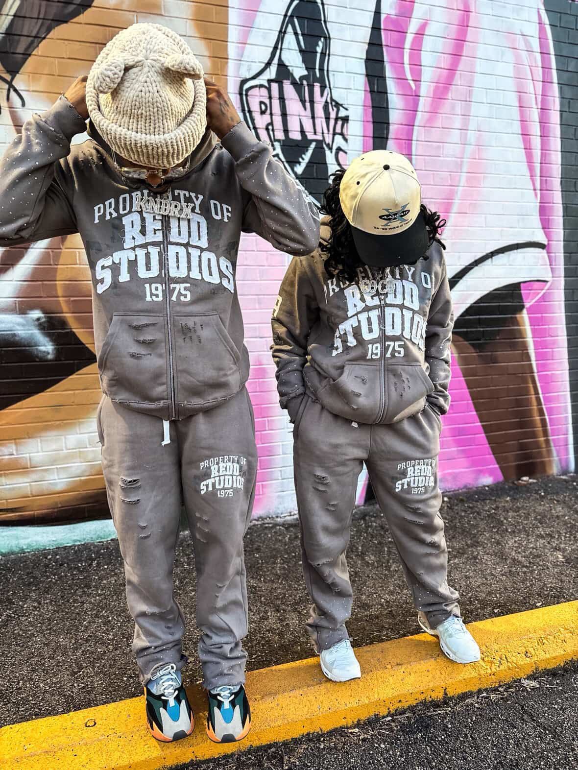 Grey Redd Studios Zip Front 2-Piece Jogging Suit