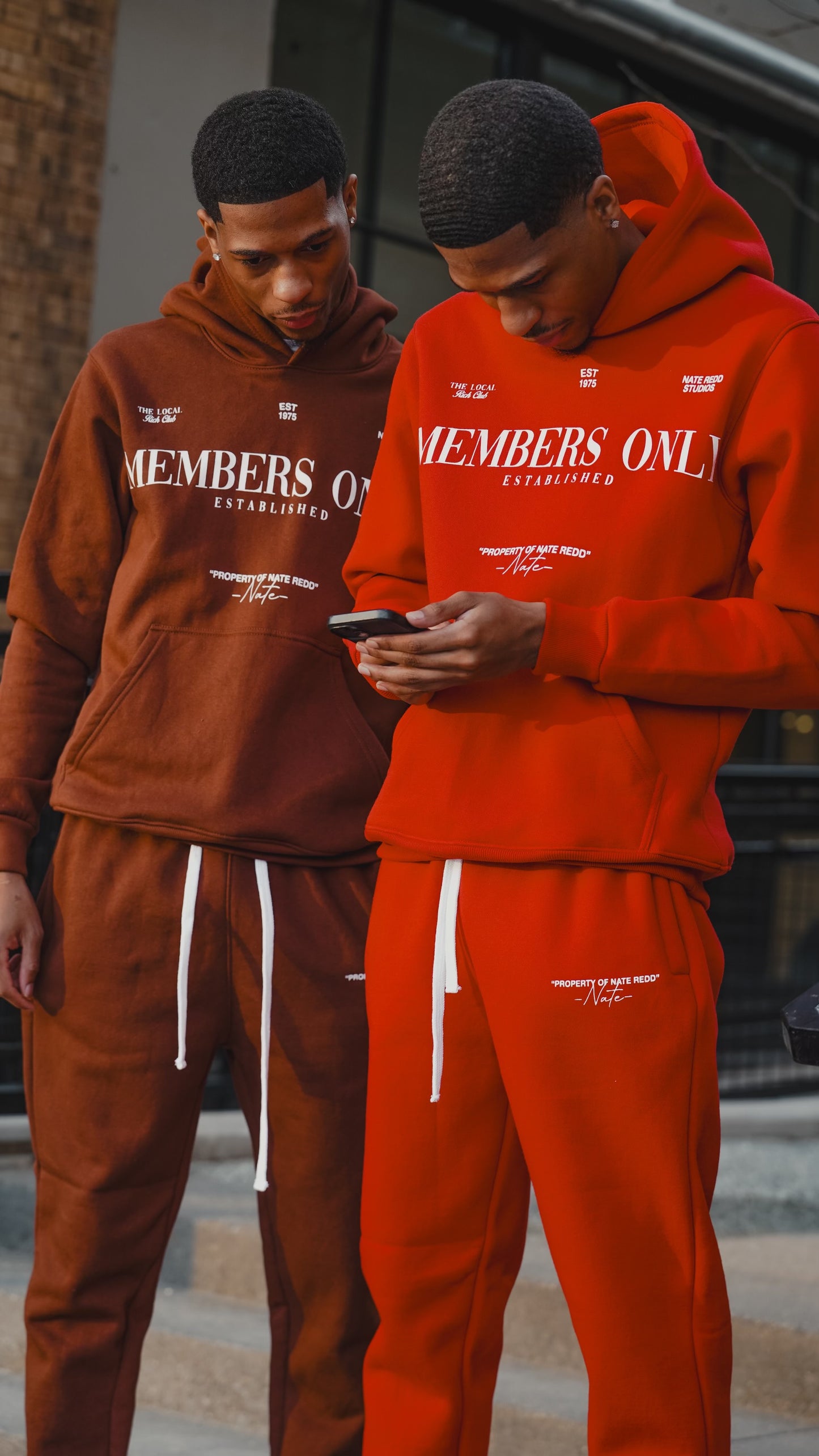 Brown Members Only Unisex Stacked Set