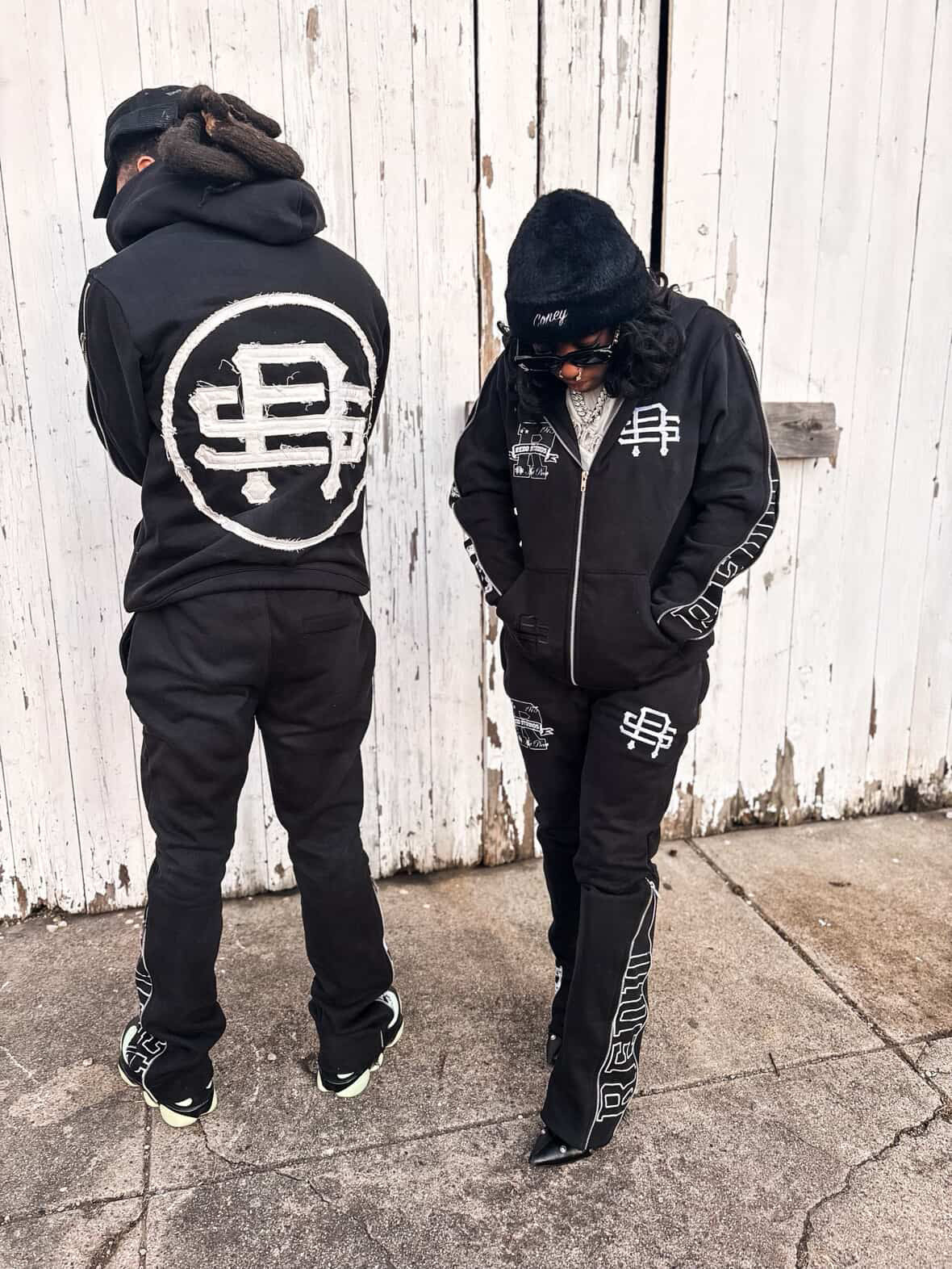 Black Redd Studios 2-Piece Zip Front Jogger Set